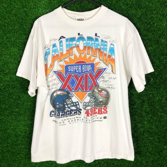 Vintage 95’ Chargers Vs 49er’s All California XXIX Súper Bowl Tee Shirt - Picture 2 of 6